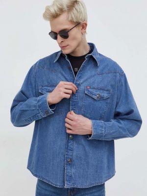 Koszula jeansowa relaxed fit Hugo niebieska