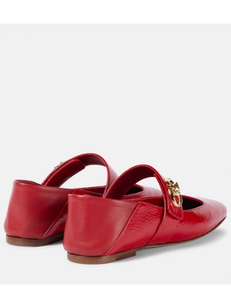 Полуотворени обувки Valentino Garavani червено