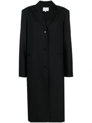 Gyapjú kabát Loulou Studio fekete