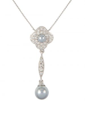 Ogrlica s kristali Nina Ricci srebrna