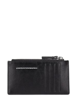 Usnjena denarnica Mm6 Maison Margiela črna