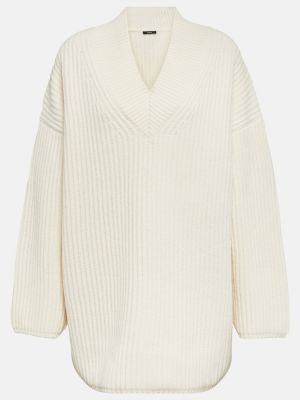 Jersey de lana de punto de tela jersey Joseph blanco