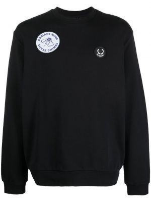 Bomull sweatshirt Raf Simons X Fred Perry svart