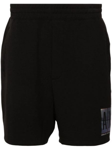 Pantaloni scurți cu imagine Armani Exchange negru
