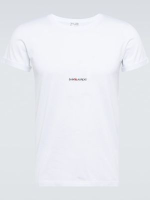 T-shirt aus baumwoll Saint Laurent weiß