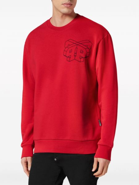 Medvilninis džemperis Philipp Plein raudona