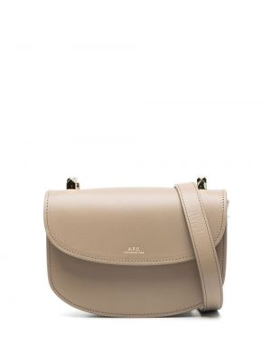 Crossbody väska i läder A.p.c. brun