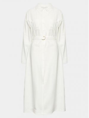 Priliehavé košeľové šaty Silvian Heach biela
