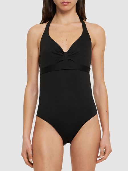Jednodílné plavky jersey Max Mara černé