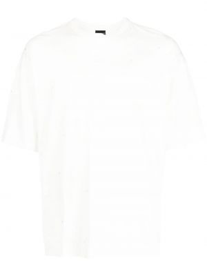 T-shirt med broderi Emporio Armani vit