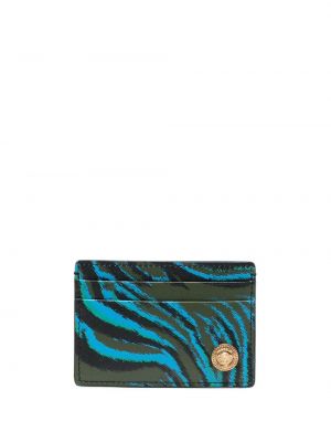 Tigrovaná kožená peňaženka s potlačou Versace