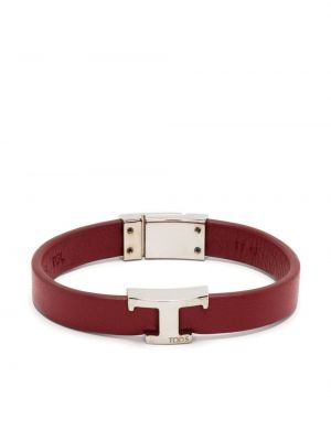 Bracelet en cuir Tod's rouge