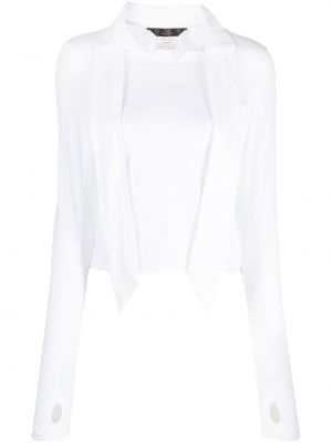 Bluză cu funde din bumbac John Galliano Pre-owned alb