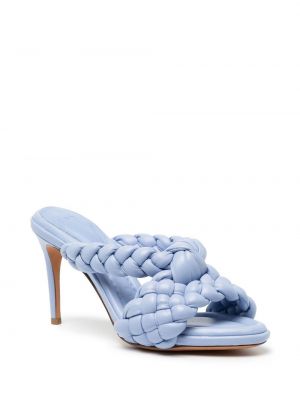 Pletené kožené sandály Alexandre Birman modré