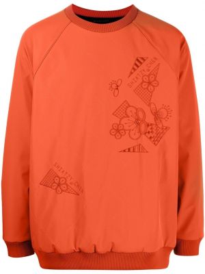 Gesteppter sweatshirt mit stickerei Shiatzy Chen orange