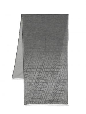 Schal mit print Moschino grau