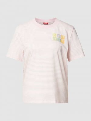 Koszulka w paski Esprit różowa