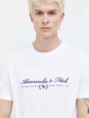 Koszulka bawełniana Abercrombie & Fitch biała
