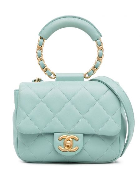 Taška na tašku Chanel Pre-owned modrá