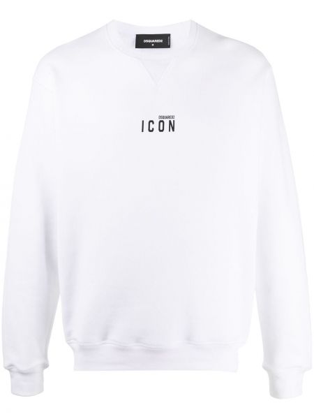 Sweatshirt mit rundhalsausschnitt mit print Dsquared2 weiß