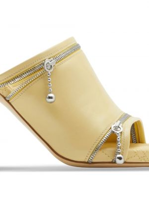 Leder sandale mit reißverschluss Burberry gelb
