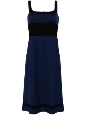 Μίντι φόρεμα ζακάρ Ports 1961 μπλε