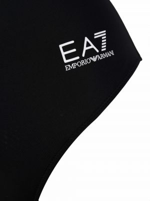 Strój kąpielowy z nadrukiem Ea7 Emporio Armani czarny