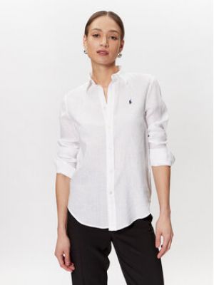Voľná priliehavá košeľa Polo Ralph Lauren biela