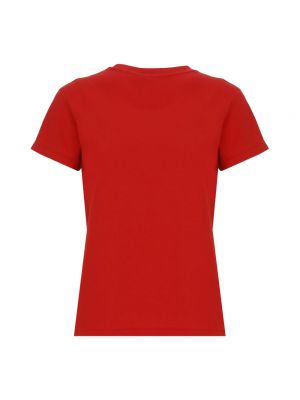Camiseta con bordado de algodón Ralph Lauren rojo
