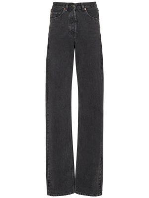 Voľné bavlnené džínsy Saint Laurent čierna