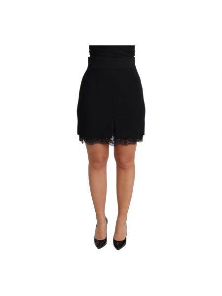 Mini spódniczka koronkowa Dolce And Gabbana czarna