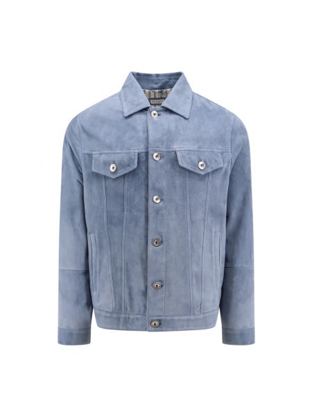 Niebieska kurtka jeansowa Brunello Cucinelli