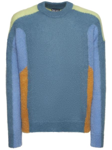 Relaxed пуловер от мохер Diesel синьо