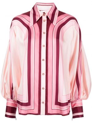 Camisa de seda Zimmermann rosa