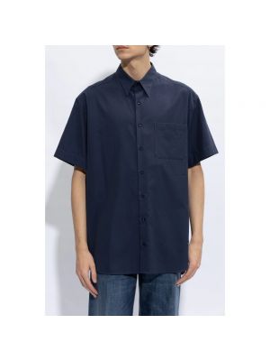 Camisa de algodón Giorgio Armani azul