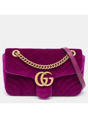 Bolso cruzado de terciopelo‏‏‎ Gucci Vintage violeta