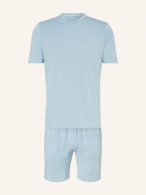 Piżama Calvin Klein niebieska