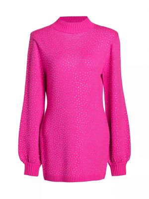 Платье-свитер со стразами Generation Love розовое