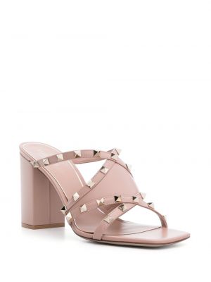 Kožené sandály Valentino Garavani růžové