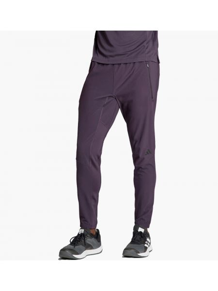 Джоггеры для фитнеса Adidas фиолетовые