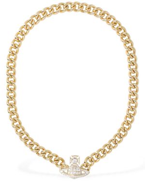 Ogrlica s kristali Vivienne Westwood zlata