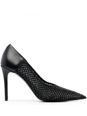 Полуотворени обувки с шипове Stella Mccartney черно