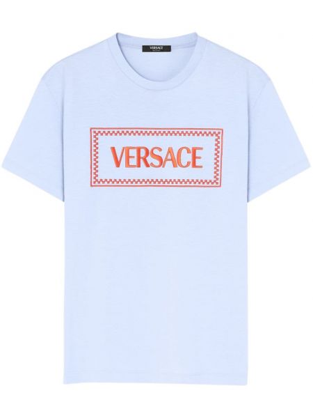 T-shirt en coton à imprimé Versace