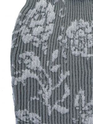 Haut en laine à fleurs en jacquard Paloma Wool gris