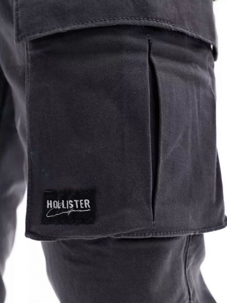 Джоггеры слим с карманами Hollister серые