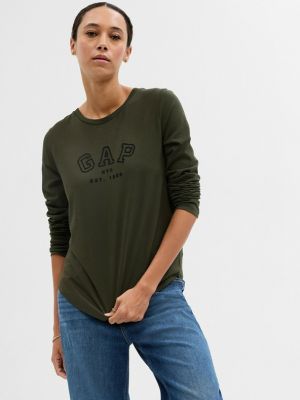 Tricou cu mânecă lungă Gap verde
