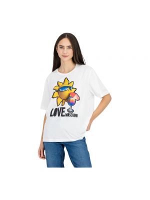 Koszulka z nadrukiem Love Moschino biała