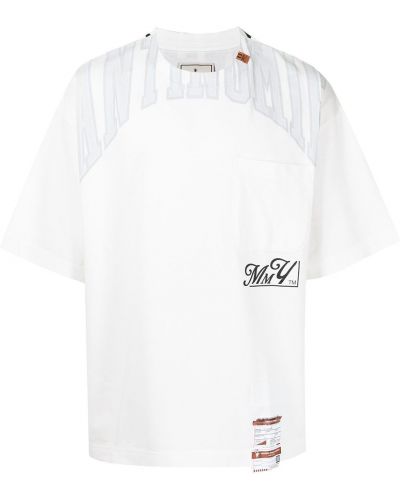 Camiseta con estampado Maison Mihara Yasuhiro blanco