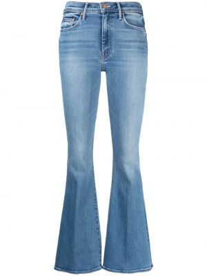 Bavlněné zvonové džíny Mother modré