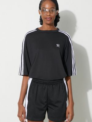 Prugasta majica kratki rukavi Adidas Originals crna
